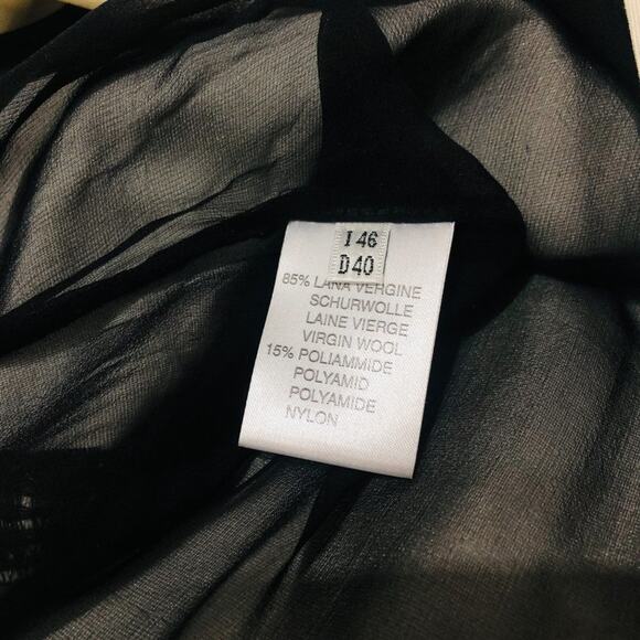 Anna Molinari silk blend hatch print career business pencil skirt Italian SIZE 4 - Picture 9 of 11